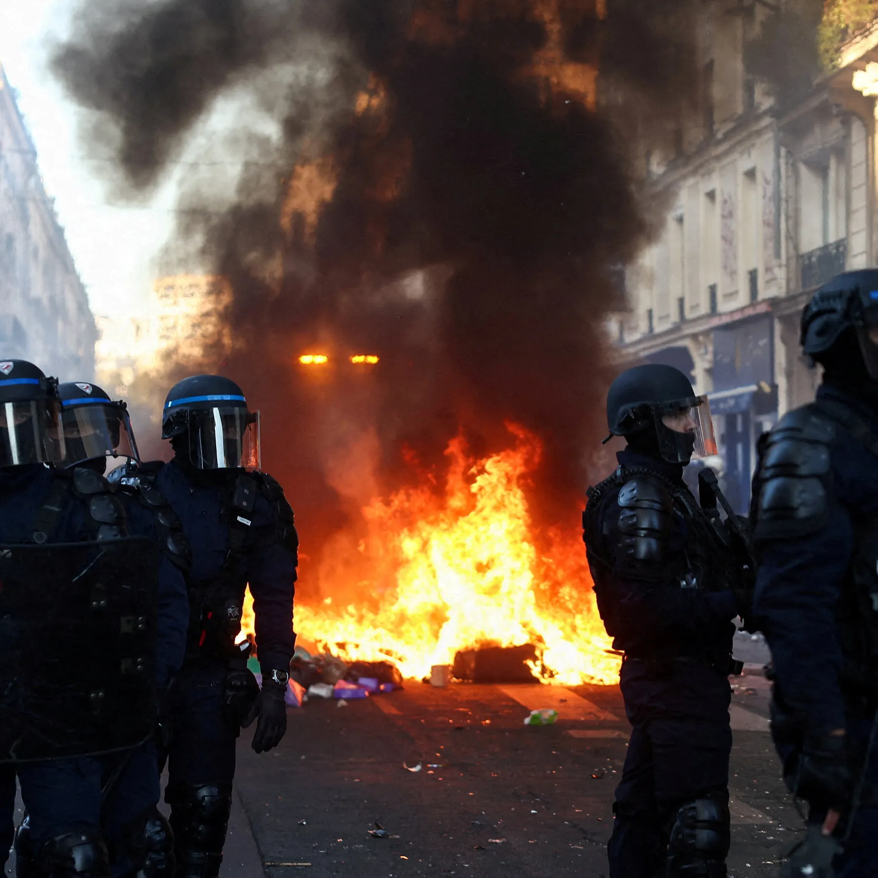 A visual representation of France's bond market turmoil amid escalating protests and political instability.