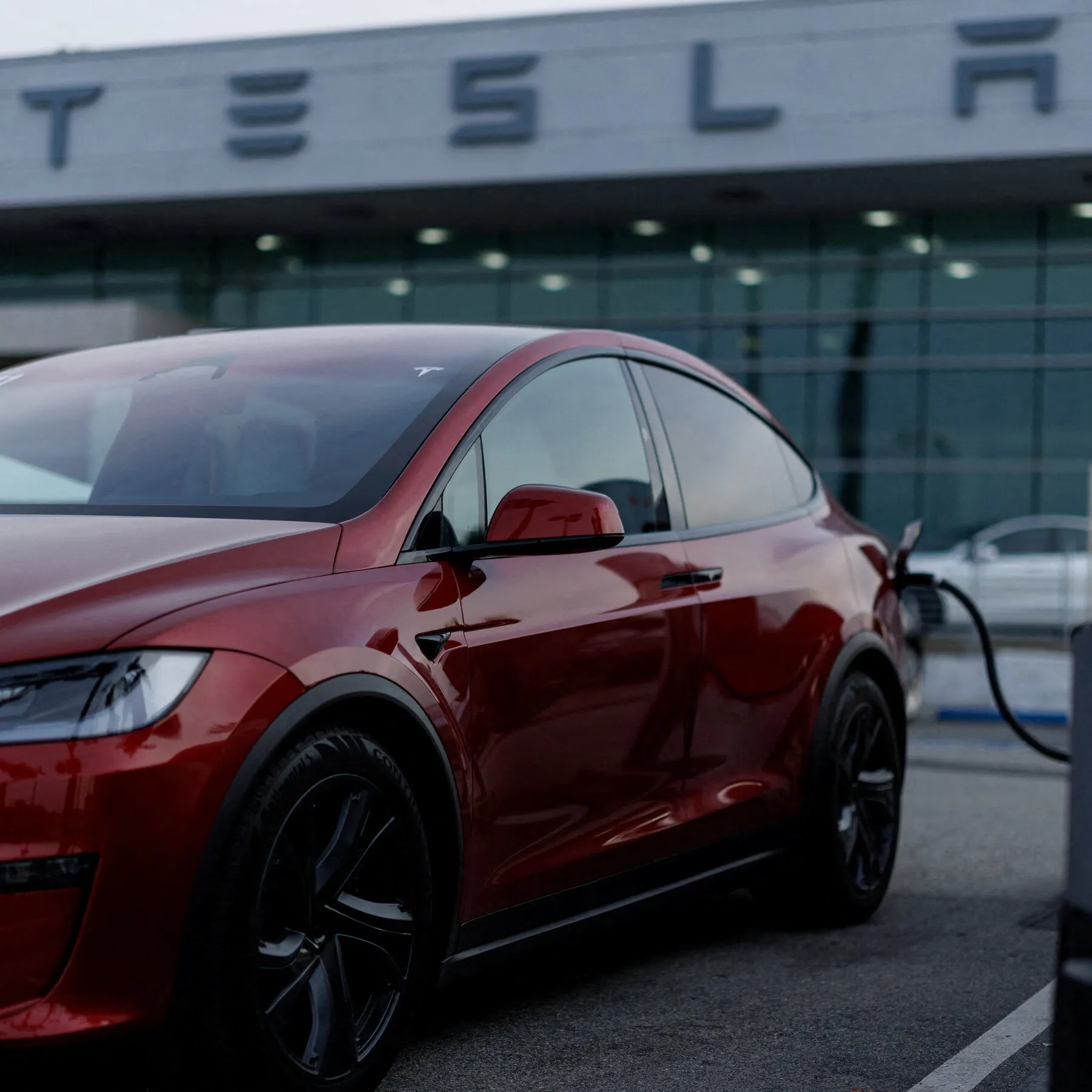 Infographic illustrating Tesla's profit decline and SpaceX's revenue growth amid merger discussions.