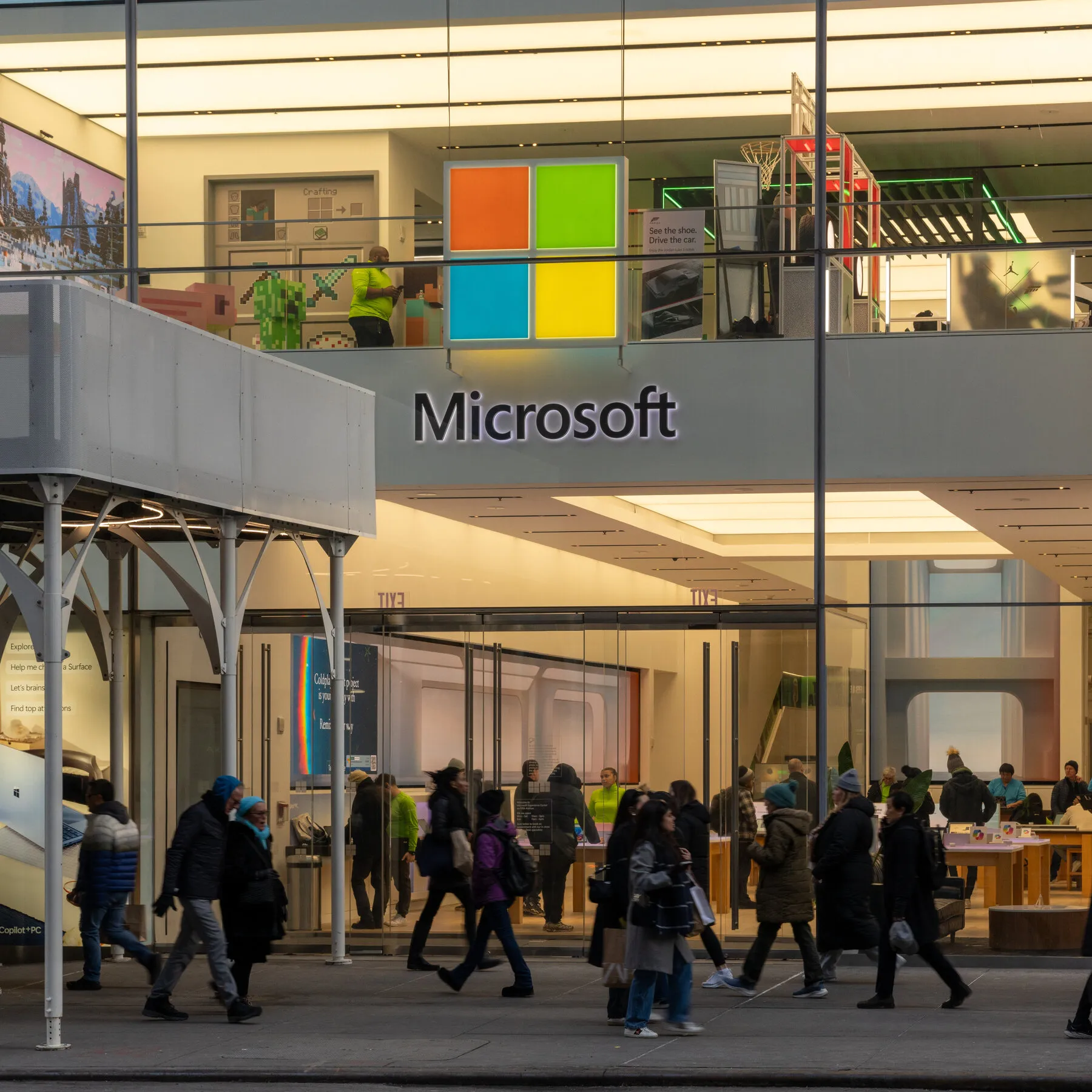Minimalist data visual highlighting Microsoft AI infrastructure capital expenditure targets alongside buyout metrics
