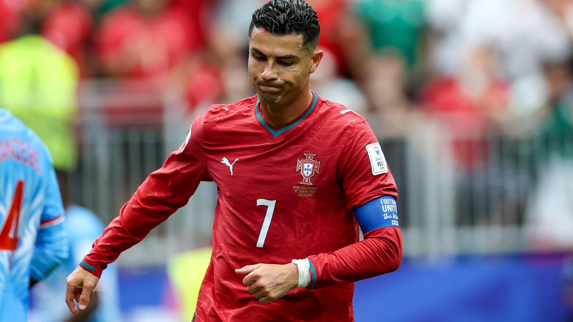 Cristiano Ronaldo during a World Cup match with Portugal