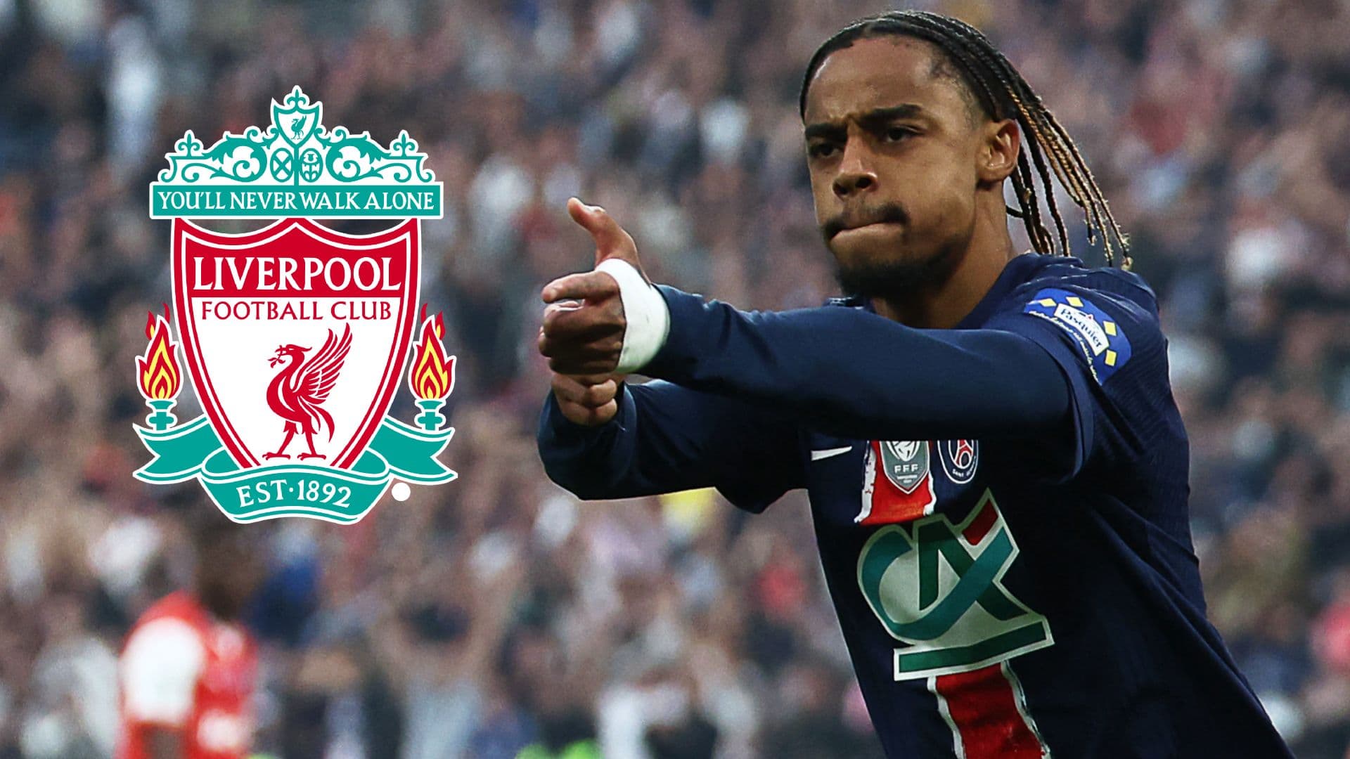 Liverpool's pursuit of Bradley Barcola from PSG for squad enhancement