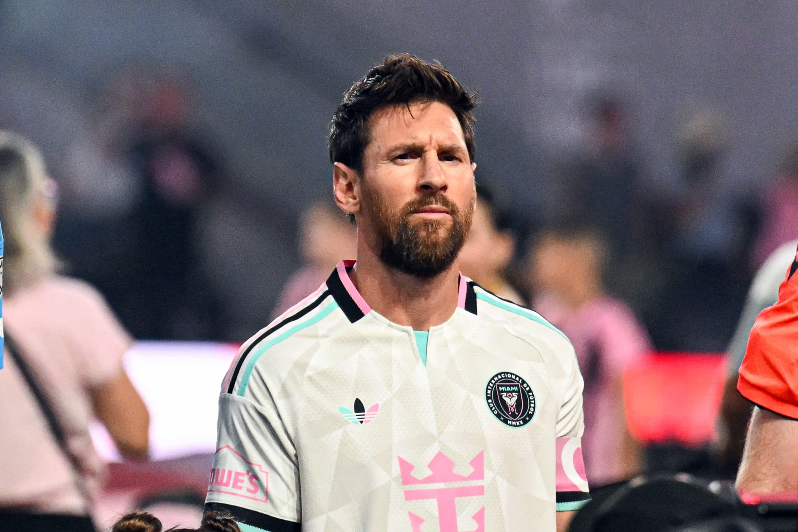 Lionel Messi in action during a match, celebrating his farewell game for Argentina on October 6, 2026.