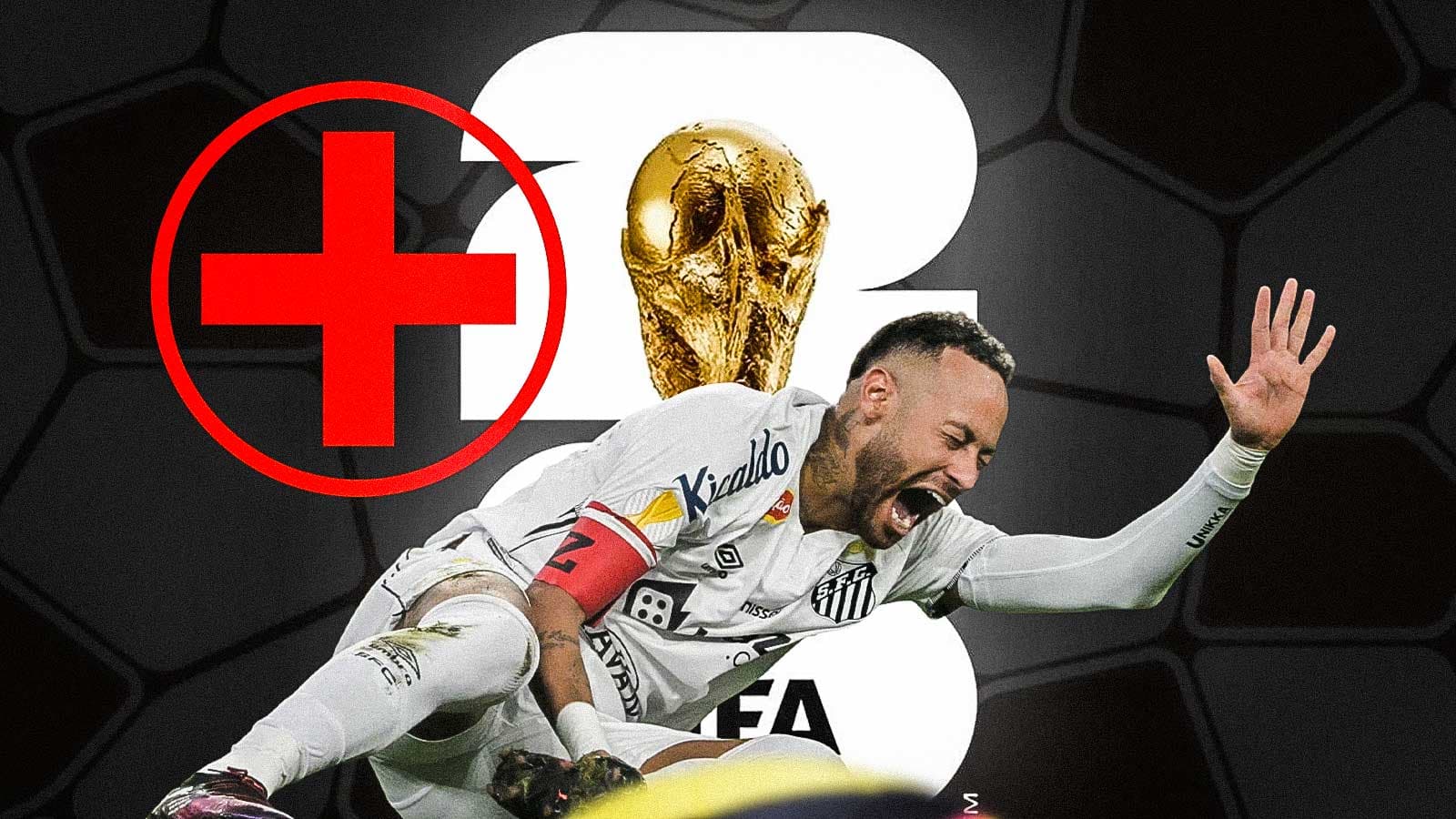 Neymar celebrating his recall to Brazil's World Cup squad